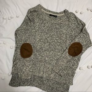 Marbled Sweater with Elbow Patches